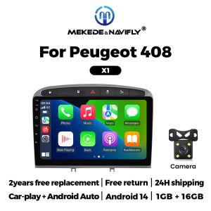 Wireless Carplay Car Radio 2G+32G 4-Core For Peugeot 408 308 308SW 2012 - 2020 Android 14 Navigation GPS Multimedia Video Player