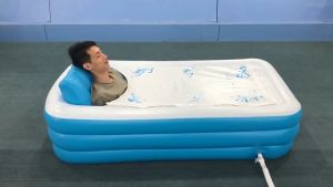 อ่างอาบน้ำพกพาพร้อมปั๊มลมไฟฟ้า อ่างอาบน้ำเป่าลมสำหรับผู้ใหญ้ อ่างอาบน้ำเคลื่อนที่สำหรับแช่