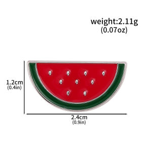 Cute Watermelon Enamel Pin Summer Fruit Shaped Brooch Bag Decoration Badges Women Lapel Pin Jewelry Gift