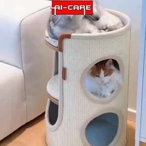 Cat Climbing Frame Bedside Table Cat Scratch Bucket Wood Sisal Cat Tree Pet Indoor Furniture Decoration