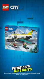 [BrickMonster] Lego 60465 City Emergency Air Ambulance Airplane