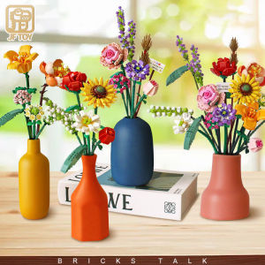 เซ็ตบล็อกดอกไม้ DIY ประกอบง่าย สีสันสดใส ของเล่นเสริมพัฒนาการเด็ก ให้ลูกฝึกสมาธิและความคิดสร้างสรรค์