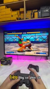 Máy Chơi Game Stick Vàng X9 Chip S905X3 Cấu Hình cao Kèm 2 tay cầm Ram 2GB Có 40000 Game Cài Sẵn Độ Phân Giải 4K bảo hành 12 tháng