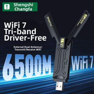 SHENGSHICHANGYING | Thẻ Mạng Không Dây USB WiFi 7 Ba Băng Tần 5GHz 6500M