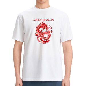 Orient Dragon Printed t-shirt for men 100% Cotton breathable  Round Neck Top fashion Tshirts oversized graphic sports T-shirts