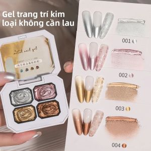 Sơn Móng Tay Kim Loại 4 Màu Không Cần Lau Bán Đặc Độ Bão Hòa Cao Dành Cho Tiệm Nail Và Làm Móng Tại Nhà Dạng Tuýp Dễ Tán