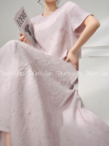 Plum Jan Summer Outfit Set Pink Gentle Series High-End Feel Floral Embroidery Short Sleeve Half Skirt Two-Piece Set for Women