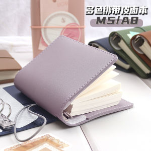 Pure Color Soft Leather M5 Portable Travel Diary Plan Book Simple Design Mini Size Pocket Friendly Day Planner Notebook