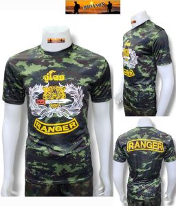 เสื้อยืดจู่โจม  เสื้อยืดเสือคาบดาบ เสื้อยืดทหาร เสื้อยืดลายพราง เสื้อยืดทหาร  สกรีน ผ้านาโน(Nano) เกรดไทย