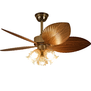 DGY | Silent Retro French Chinoiserie Ceiling Fan Light