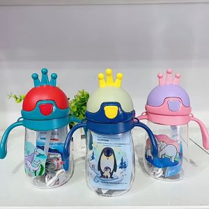 FH-C913 Botol Minum Anak 380ML Motif Mahkota Karakter Kartun Lucu BPA FREE / Botol Air Minum dengan