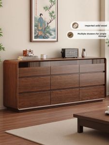 FANLUOWEI | Solid Wood Walnut Nine-Drawer Chest