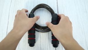 Fitness Skipping Rope Strong Metal Steel Wire Jumping Rope Tali Lompat (Red / Green / Blue / Black) 跳绳