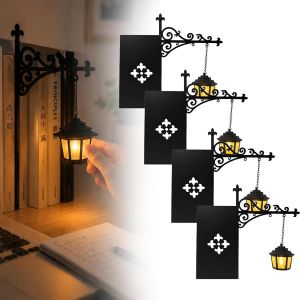 Đèn Lồng Thư Viện Ma Thuật Bằng Kim Loại Trang Trí Đèn Kệ Sách Cổ Điển Đèn Treo Phòng Học Đèn Ngủ Treo Tường