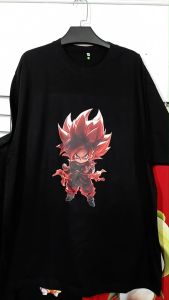 Kaos Pria 3 Dimensi Motif Animasi Sun Goku Rambut Merah Tshirt Oblong Katun 24s H0203 By Hans & Co
