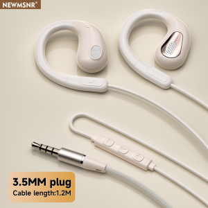 Clip-on Wired Control Type C&3.5mm Headphone 9D Surround Sound Earbuds Sports Gamer Headsets ENC Earphones In HD Mic For Samsung