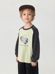Marc&Janie | Cat Pilot Color-blocked Long-sleeve T-shirt Boys Shirt