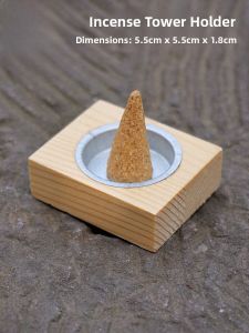 Aga Tree Flagship Store Pine Wood Burning Dish White Sage Tower Incense Real Wood Incense Holder Tower Incense Accessories