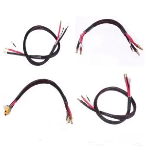 Dây Cáp Cân Bằng Sạc Pin Lipo RC 2S 3 Chân JST-XH Với Đầu Nối 4.0mm Đầu Nối Dạng Đạn Bậc Thang 4-5mm Giắc Cái XT60 Dây 12AWG Dài 610mm