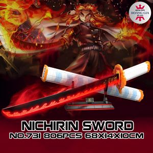 Đồ Chơi Lắp Ráp Mô Hình Kiếm Katana Huyết Nguyệt Nichirin Sword Của Viêm Trụ Rengoku Trong Kimetsu No Yaiba 731 806+ Mảnh Ghép