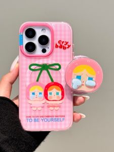 Korean Style Ins New Version Atmosphere Feeling Cute Crying Baby Girl Phone Case Full Cover Shockproof Silicone Eco Friendly