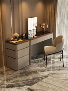 Luxury Italian Style Elevating Vanity Makeup Desk Jewelry Cabinet