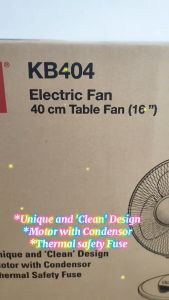 KDK KB-404 16" TABLE FAN SIRIM APPROVED DESKTOP FAN 3-SPEED OSCILLATING GREY/BLUE/BEIGE