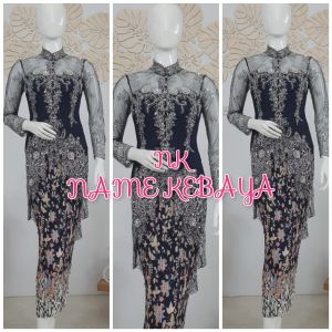 set kebaya akad nikah + longtorso dan rok prisket