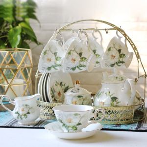 European Minimalist Coffee Cup Set Home Afternoon Tea Cups with Stand