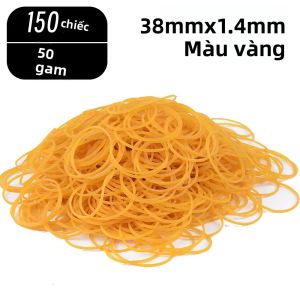 Vòng Cao Su Đàn Hồi Có Thể Điều Chỉnh 38mm 150/1500p Màu vàng/Trắng/Đen Dành Cho Văn Phòng Phẩm Học Sinh Văn Phòng Phẩm Đồ Dùng Học Tập Dây Buộc Bò