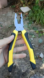 Kìm Điện Đa Năng BOSI TOOLS 200mm (8 inch) Cán Vàng - Dụng Cụ Vặn Cắt Kẹp Cứng Cáp