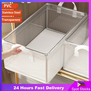 Greensindoor PVC Transparent Storage Box Foldable Storage Box Cabinet Clothes Organizer Storage Clothes Organizer Box