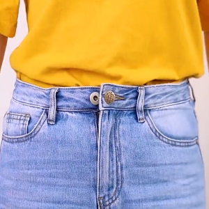 【Retractable】5pcs Magic Metal Button Extender for Pants Jeans Free Sewing Waist Expander Button Detachable Universal Buckle