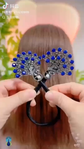 Temperament Peacock Disc Hair Artifact New Lazy Twist Clip Hairpin Ball Head Back of Head Retro Hair Accessories