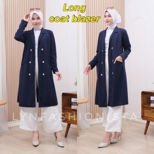 LYNFASHIONISTA-LONG COAT KOREAN BLAZER WANITA KANTONG JERUK TEBAL ADEM/7517