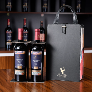กล่องบรรจุภัณฑ์ไวน์แดงระดับไฮเอนด์ กล่องใส่ไวน์ว่างสำหรับบรรจุภัณฑ์ไวน์แดง กล่องใส่ไวน์ว่างแบบทั่วไป กล่องไวน์หนัง กล่องไวน์ขนาดใหญ่