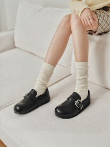 Belle | Veg-Tanned Leather Insole Height Increase Shoes Flip Flop Design