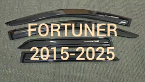 คิ้วกันสาดรถยนต์ สีดำเข้ม ทรงมูเก้น TOYOTA FORTUNER 2015 2016 2017 2018 2019 2020 2021 2022 2023 2024 RI