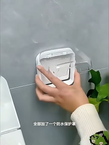 1pcs Bathroom Socket Case High-transparent Portable Socket Case Protector Box Cover