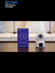V380 BQ2 CCTV Connect to Cellphone 1080P Wifi Security Camera Wireless Indoor Auto Tracking Two-way Audio PTZ 2MP Dual Lens for 2 Directions IP Security Camera