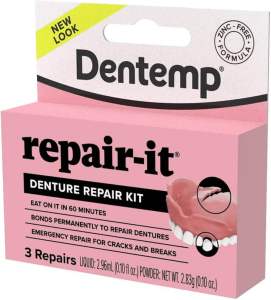 Dentist On Call Dentemp Repair-It Denture Repair Kit 3 repairs/value pack 4 repairs