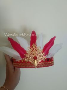 Topi Bulu Merah Putih / topi karnaval 17 agustus / topi bulu tari dan karnaval best seller