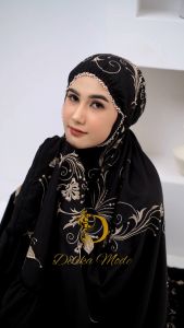 Mukena Dewasa Bordir 2in1 Rempel Katun Premium Aqeella Cantik