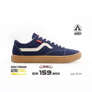 Aerostreet 37-44 Massive Low Biru Tua Gum - Sepatu Sneakers Casual