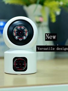 เลนส์คู่ หน้าจอคู่ กล้องวงจรปิด 2 เลนส์ wifi FULL HD 8.0ล้านพิกเซล cctv camera wifi wireless แสงอินฟราเรด+แสงสีขาว Auto Tracking สินค้าพร้อมส่งจากไทย