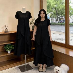 Đầm Maxi Nữ Slim Fit Kích Cỡ Lớn Chất liệu Rayon Tencel Mỏng