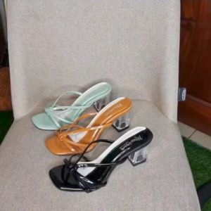 Aurora Store - High Heels MARISSA Sepatu Wanita Hak Kaca Tinggi 7 cm Two Tone Colour Soft & Comfort