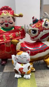 ลูกโป่งสไตล์จีนเทศกาลต้อนรับตรูษจีน 2025 ลูกโป่งอลูมิเนียมฟอยล์สไตล์แบบใหม่ มีสต๊อกพร้อมจัดส่งจากกรุงเทพ