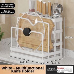 MINGZHIYIFAN | Multifunctional Knife Chopsticks Cutting Board Organizer