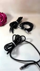 Cáp Nylon Sạc Siêu Nhanh 120W Có Đèn Báo Dây 2M - Cổng USB - Type C - Lighting - T0429